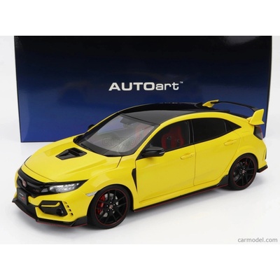 Autoart Honda Civic Type R fk8 2021 Žlutá 1:18