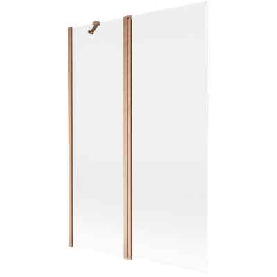 Mexen Mist параван за вана, 2-крилен, 120 x 150 cm, прозрачен, матирано медно покритие - 8A9-120-011-65-00 (8A9-120-011-65-00)