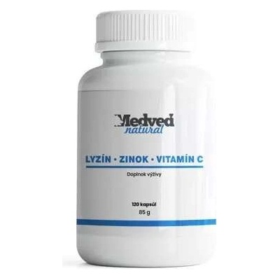Medveď Natural Lyzín zinok vitamín C doplnok stravy 120 kapsúl