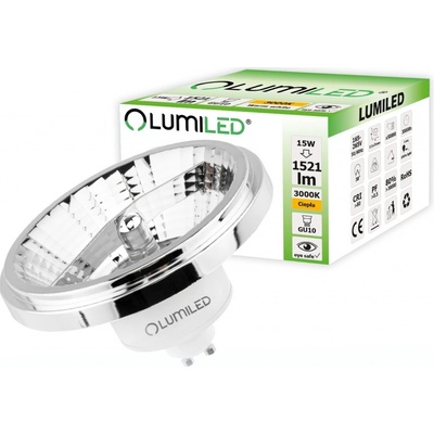Lumiled LED žiarovka GU10 ES111 15W = 100W 1521lm 3000K Warm 24° Silver