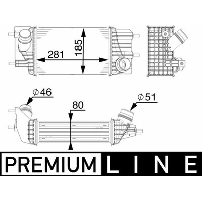 Chladič plniaceho vzduchu MAHLE ORIGINAL CI 154 000P (CI154000P)