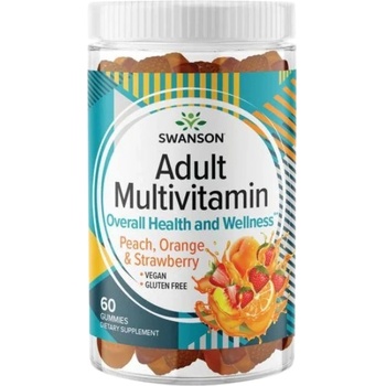 Swanson Adult Multivitamin Gummies | Peach, Orange & Strawberry [60 Дъвчащи таблетки]