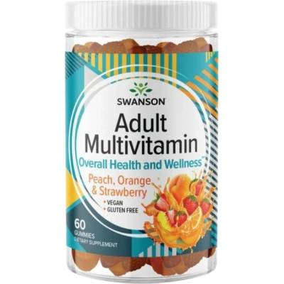 Swanson Adult Multivitamin Gummies | Peach, Orange & Strawberry [60 Дъвчащи таблетки]