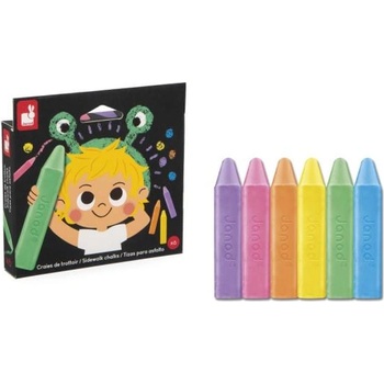 Janod Colorino Цветни тебешири за тротоар 6 цвята