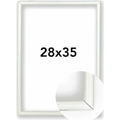 Fotorámeček BF Rozměr: 28 x 35 cm, Barva: Bílá, Typ zasklení: Plexi
