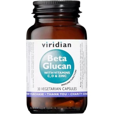 Viridian Beta Glucan with Vitamin C, D & Zinc [30 капсули]
