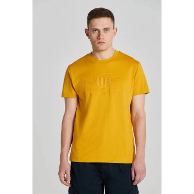 Gant tričko REG TONAL SHIELD SS T-SHIRT žlutá