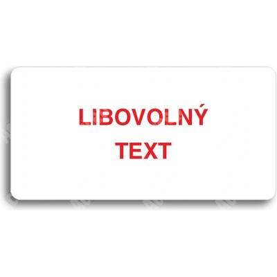 ACCEPT Piktogram LIBOVOLNÝ TEXT - bílá tabulka - barevný tisk bez rámečku