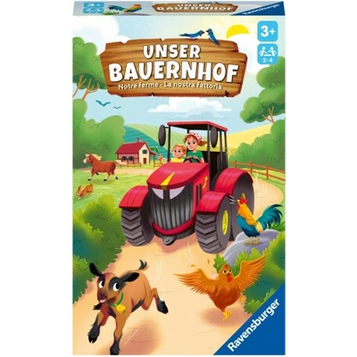 Ravensburger 22408 - Unser Bauernhof, Brettspiel für Kinder ab 3 Jahren, Würfel- und Sammelspiel für 2-4 Spieler