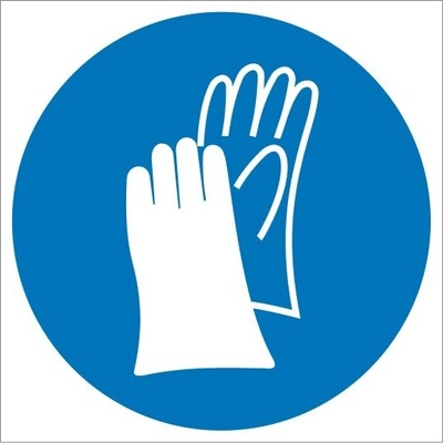 Príkaz na ochranu rúk - 100x100 mm, SAMOLEPKA PVC