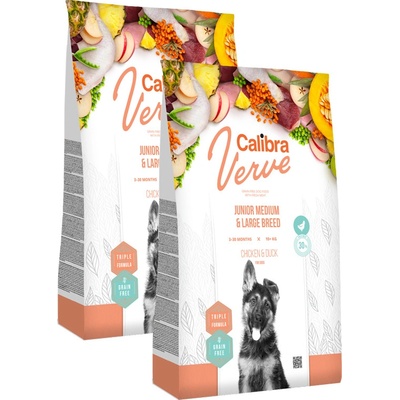 Calibra Dog Verve GF Junior M&L Chicken & Duck 2 x 12 kg