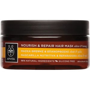 APIVITA Възстановяваща маска за суха и изтощена коса с мед и кератин, Apivita Keratin Repair Nourish & Repair Hair Mask with Honey & Plant Keratin, 200ml