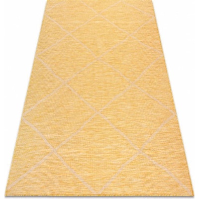 Nej-koberce Sizal Patio 3075 romby žlutý/béžový