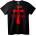 NOONEBRAND Тениска с кръст Deus Vult - 2XL, Black