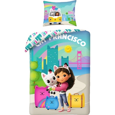 Halantex Obliečky z mikrovlákna Gabby's Dollhouse Cat Francisco 140x200 70x90