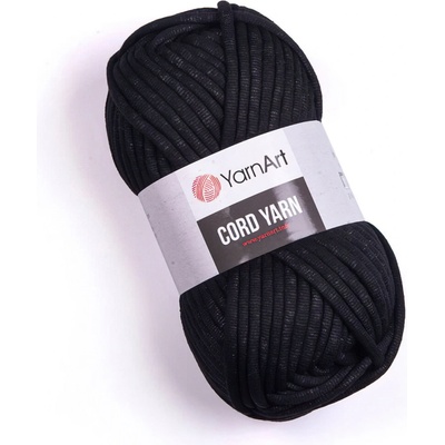 Pletací / háčkovací příze YarnArt CORD YARN 750-černá, jednobarevná 250g/73m