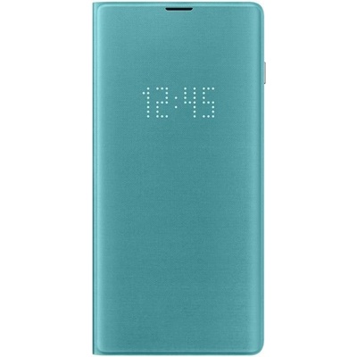 Samsung LED View Cover EF-NG975PG - оригинален калъф, през който виждате информация от дисплея за Samsung Galaxy S10 Plus (зелен)