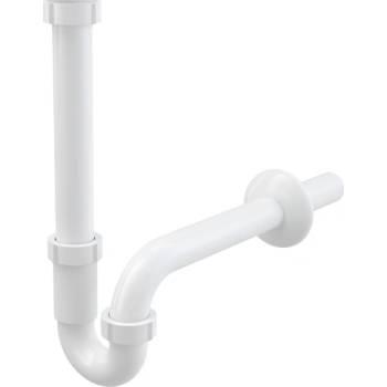 Image 1 of ALCA PLAST СИФОН ЗА УМИВАЛНИК ТРЪБЕН С ГАЙКА ф32х1 1/4 А80 alcaplast (a80-dn32)