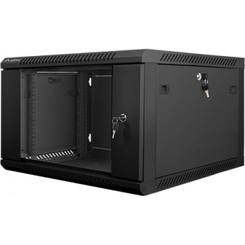 Lanberg rack cabinet 19" wall-mount 6U - 600x600 for self-assembly (flat pack), black (WF01-6606-10B)