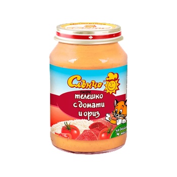 Image 1 of Слънчо пюре телешко с домат и ориз - 190 г