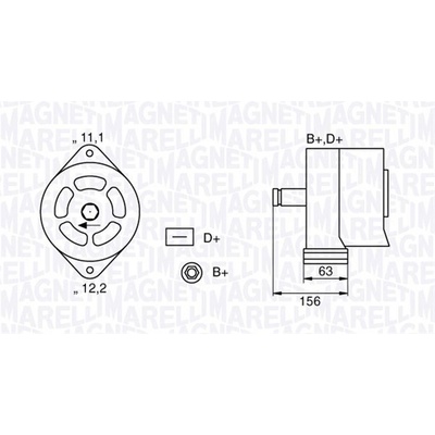 Alternátor MAGNETI MARELLI 063320025010