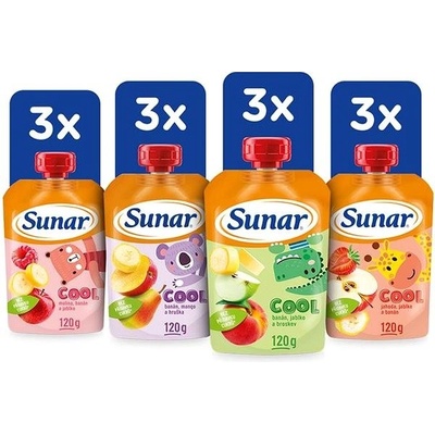 Sunar ovocná vrecúško Cool mix príchutí III 12 x 120 g