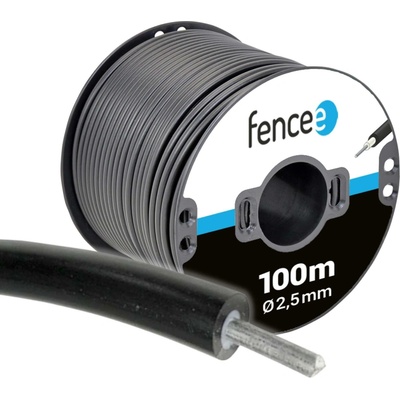 Vysokonapěťový hliníkový kabel průměr 2,5 mm pro elektrický ohradník, dvojitá izolace - 100 m