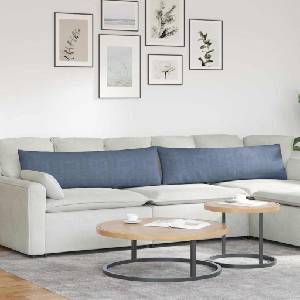 vidaXL Диван възглавници 2 pcs Синьо 145 x 40 см Кордюрова тъкан (42013863)