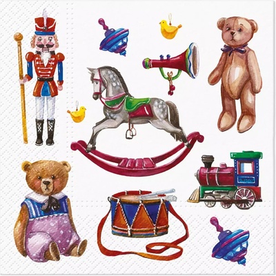 PAW Servítky veľké Retro Toys 33x33 cm