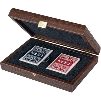 Manopoulos Карти за игра Manopoulos, в дървена кутия с кожен принт