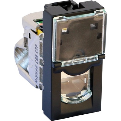 Legrand Розетка RJ45 cat. 6A STP 1 мод. цвят Черен Mosaic - 079173L (079173L)