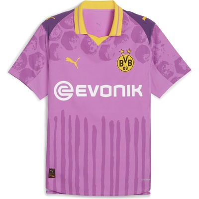 PUMA Детско вратарско горнище Puma x KidsSuper Borussia Dortmund Authentic Goalkeeper Shirt 2025 2026 Adults - Mauve/Yellow