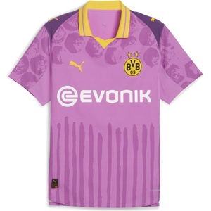 PUMA Детско вратарско горнище Puma x KidsSuper Borussia Dortmund Authentic Goalkeeper Shirt 2025 2026 Adults - Mauve/Yellow