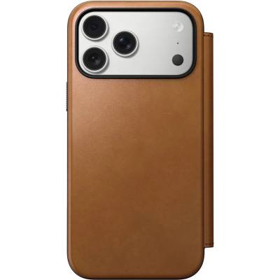Nomad Кожен фолио калъф Nomad Modern, english tan - iPhone 17 Pro Max (NM014124858)