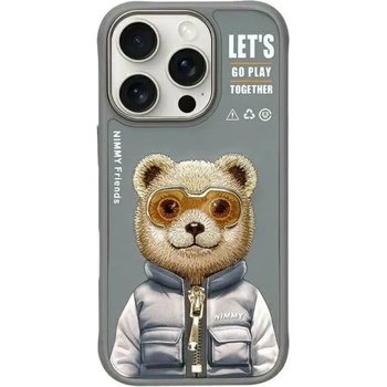 Nimmy Cool&Cute 2.0 Bear Case за iPhone 16 Pro - сив (6971080319495)