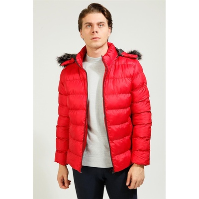 Centone Мъжко капитонирано Slim Fit яке - Червено #363556 (363556_Червен)