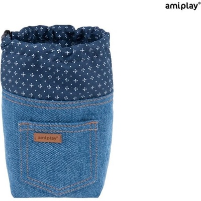 Amiplay Tastička na pamlsky denim 10 x 7 x 14 cm