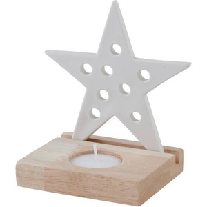 EGLO Свещник Eglo - Bekily, 12.6 cm, бял/натурален (422734)