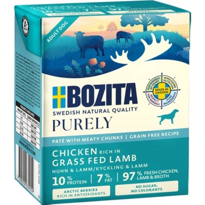 Bozita Purely Dog paté s kuraciecím a jahňaciem GF 370 g