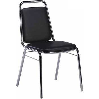 RFG Посетителски стол RFG Party M, екокожа, метална основа, до 120 kg, черен, 4 (4010100508)