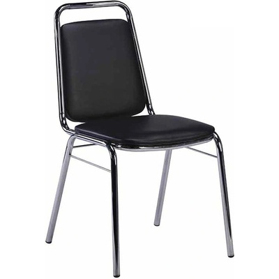 RFG Посетителски стол RFG Party M, екокожа, метална основа, до 120 kg, черен, 4 (4010100508)