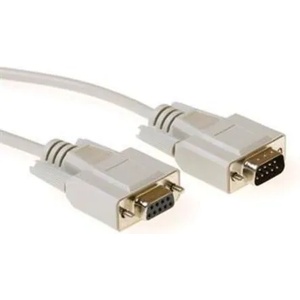 ACT Кабел ACT AK2309, D-sub 9 pin мъжко - D-sub 9 pin женско, 10м, Бял, булк (EWENT-ACT-CAB-AK2309)