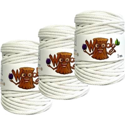 Woody Crafts 3x Woody 5 mm – Sněhově bílá (100m)