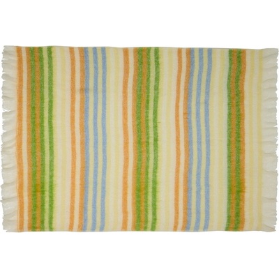 Hübsch Жълто/зелено одеяло със смес от вълна 140x200 cm Loom - Hübsch (442101)