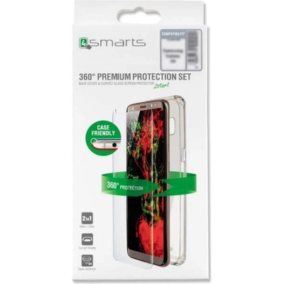 4smarts 360° Protection Set Case Friendly - хибриден кейс и стъклено покритие за Huawei P20 (прозрачен)