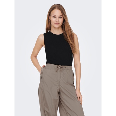 ONLY Черен дамски основен топ с ребра ONLY Majli ONLY | Cheren | ЖЕНИ | M