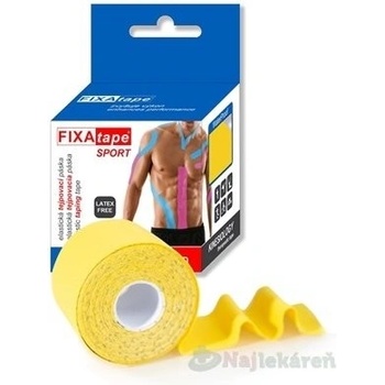 FIXAtape Sport Standard Kinesiology elastická tejpovacia páska žltá 5cm x 5m