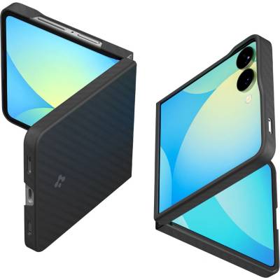 Spigen Калъф за Samsung Galaxy Z Flip7 - Spigen - Air Skin - Aramid Черен
