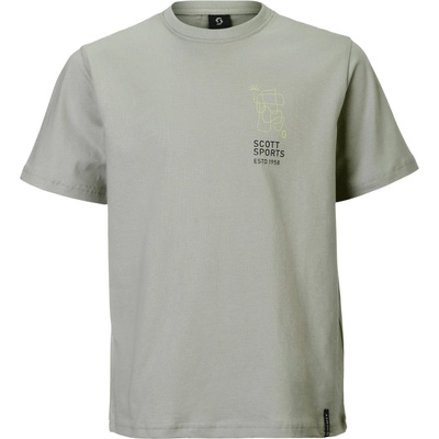 Scott Детска тениска Scott Kid's Tee Graphic S/S T-shirt - Spray Grey - размер M (704-6066-0312)