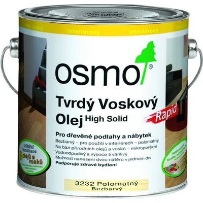 Osmo 3232 Tvrdý voskový olej Rapid 25 l Bezbarvý hedvábný polomat